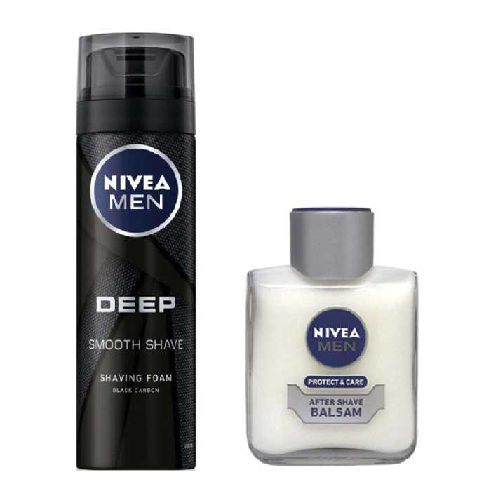 فوم اصلاح نیوآ مدل Deep Smooth حجم 200 میلی لیتر به همراه لوسیون افتر شیو مدل Tiras Sonrasi Balsam حجم 100 میلی لیتر