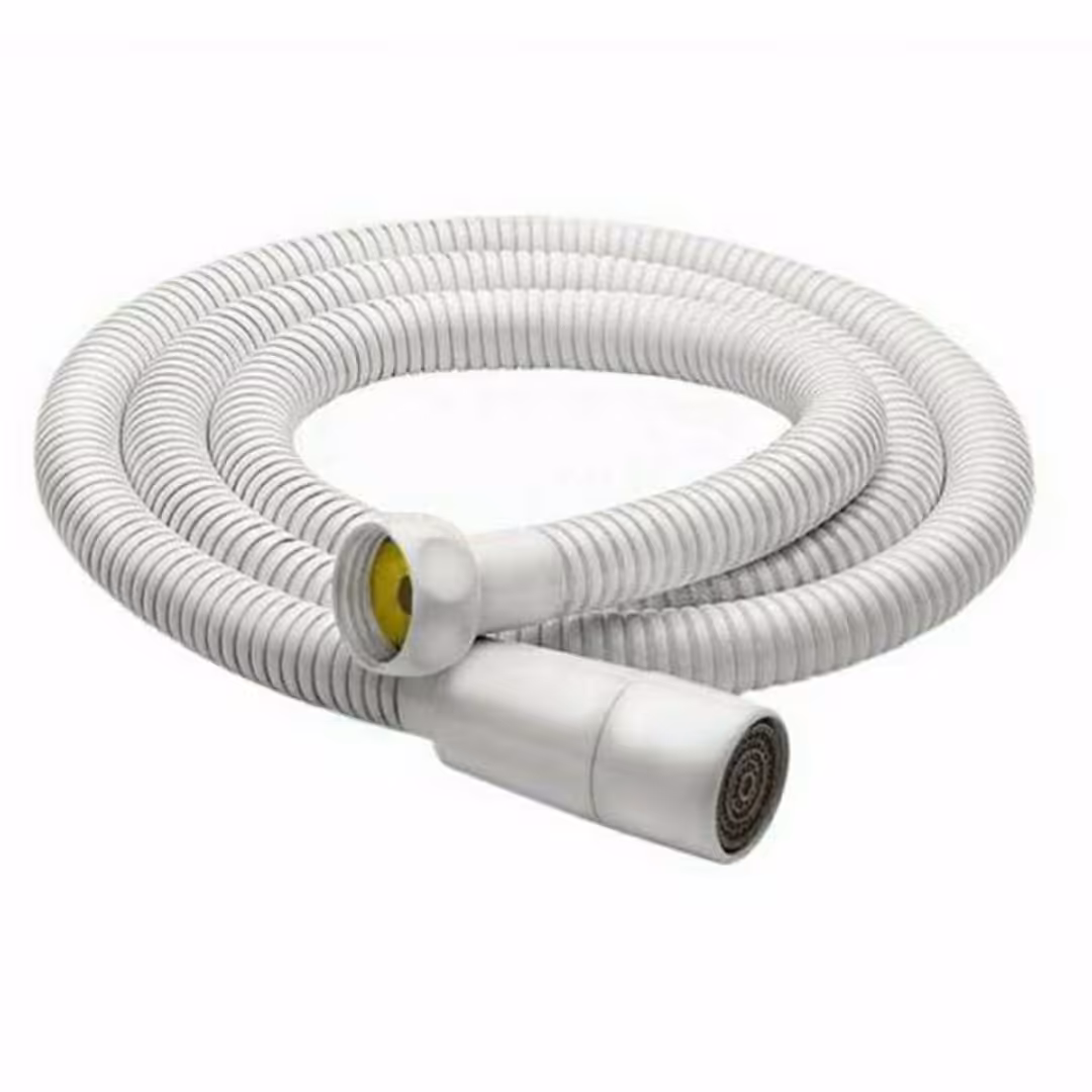 شیلنگ توالت سفید ریز بافت برنجی 