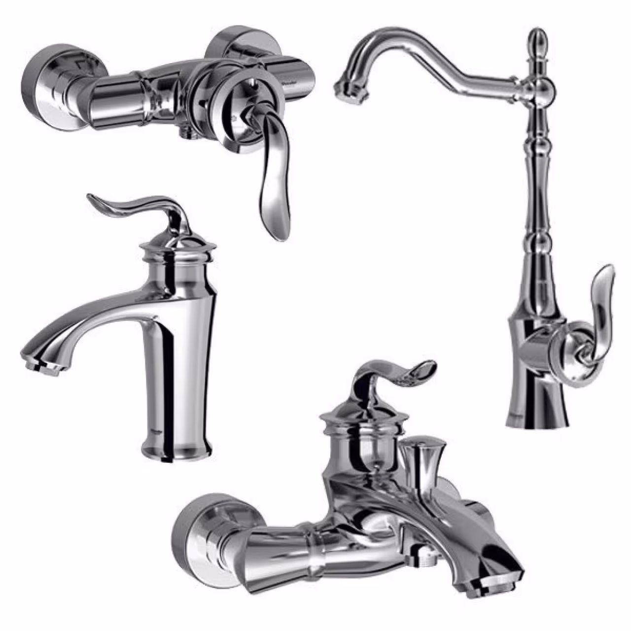 شیرآلات شودر مدل لوکا کد 04 مجموعه 4 عددی