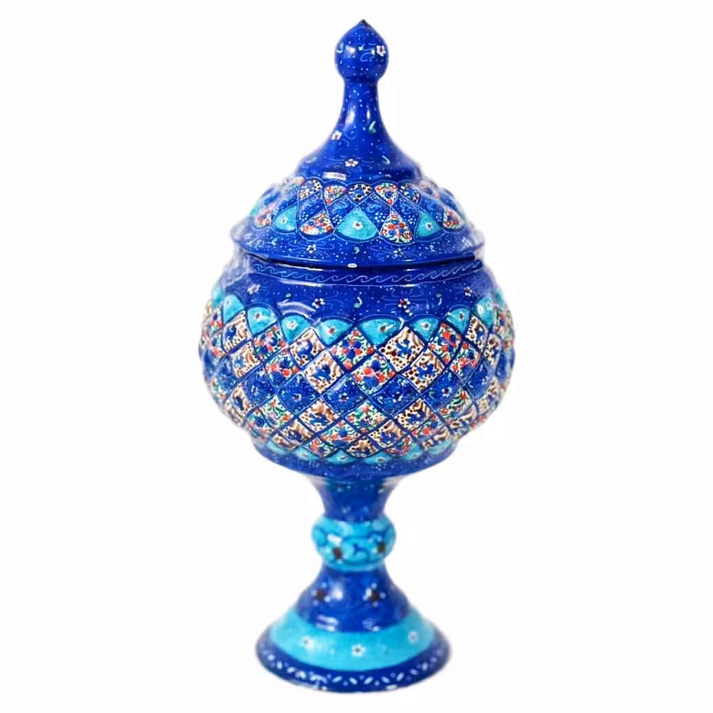 شکلات خوری 20 سانت صنایع دستی میناکاری برند هفت گردون