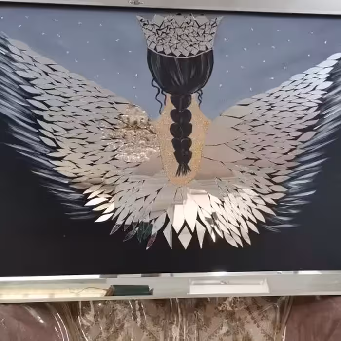 تابلو آینه کاری طرح فرشته بالدار 