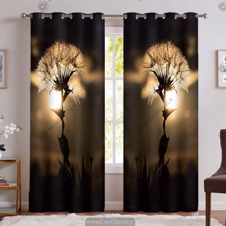 پرده اتاق خواب طرح قاصدک PK-4963