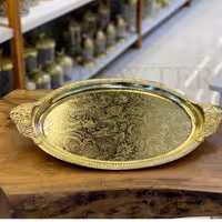 سینی پیوتر طلایی 8کاپ-سینی پذیرایی