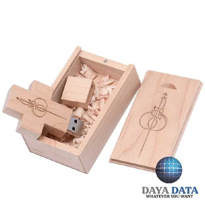 فلش مموری چوبی دایا دیتا طرح صلیب  مدل WO1007-1  ظرفیت16GB -USB2 