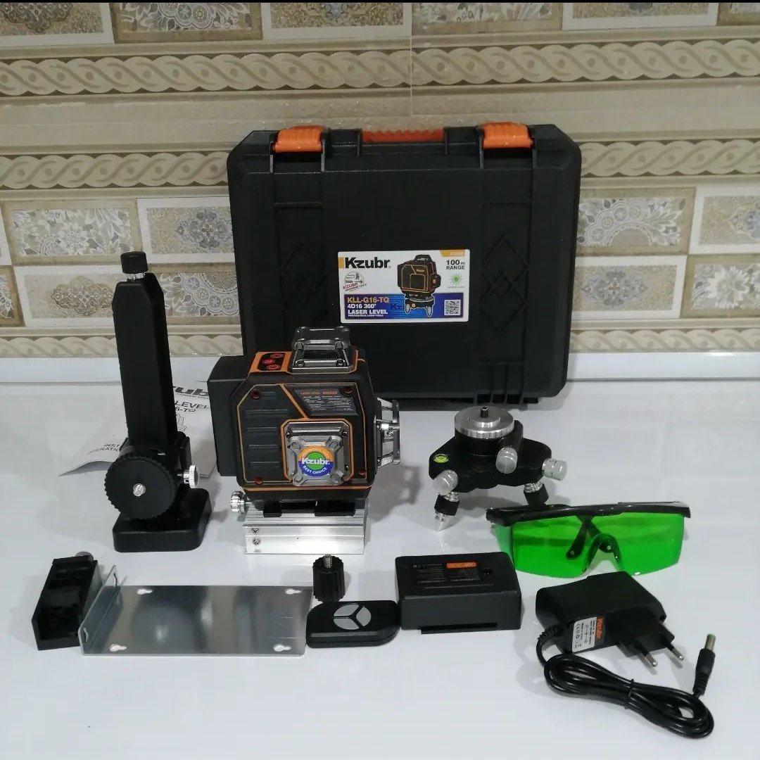 تراز لیزری زوبر  چهار بعدی 16 خط پایه آهنربای 360 درجه 