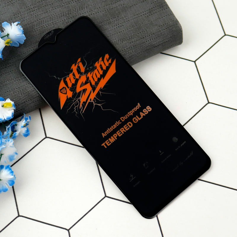 گلس سامسونگ A10 و A10s آنتی استاتیک anty static فول صفحه با ضخامت 4 میل روغنی  و با کیفیت 