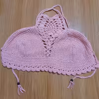 نیم تنه دستباف مدل آناناسی با تنخور بسیار زیبا