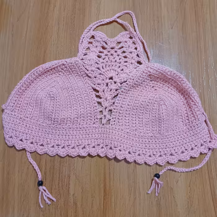 نیم تنه دستباف مدل آناناسی با تنخور بسیار زیبا