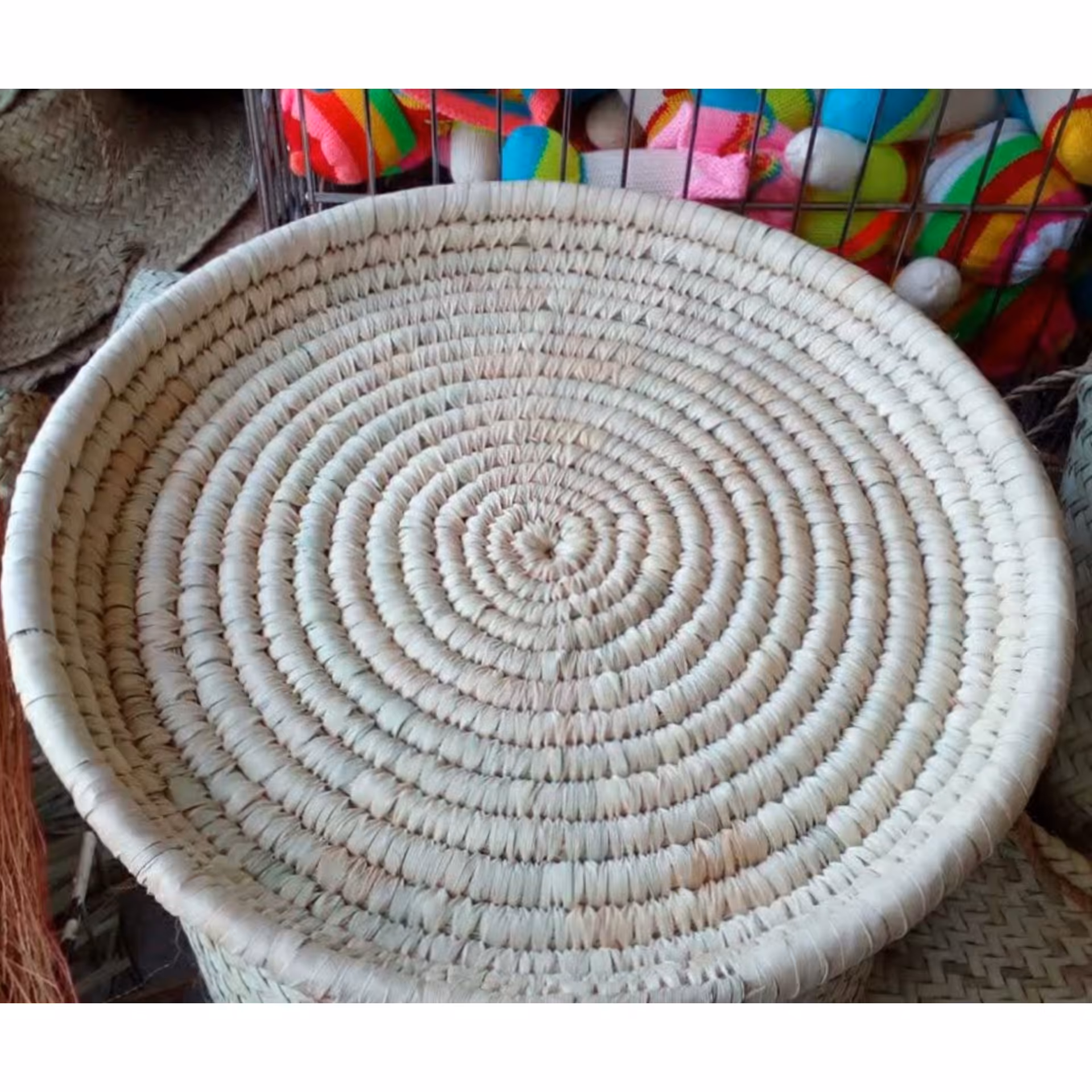 سینی حصیری بدون دسته قطر 40 سانت