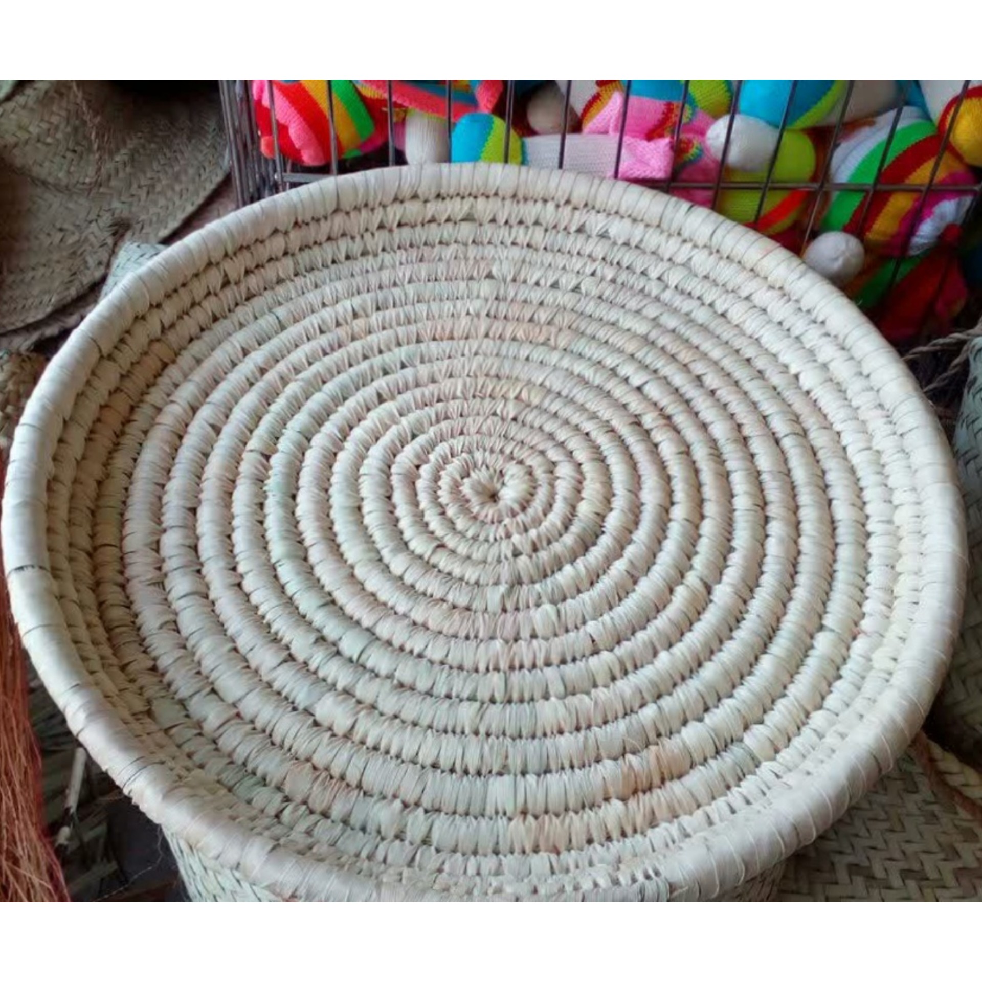 سینی حصیری بدون دسته قطر 40 سانت