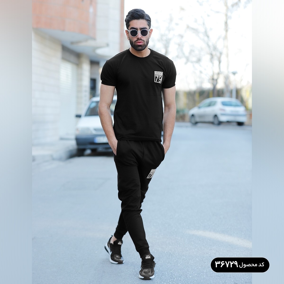 ست تیشرت و شلوار مردانه fashion جنس گلکسی دمپا شلوار گت