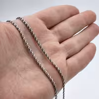 زنجیر مردانه ترک سیاه قلم طنابی  52 سانت