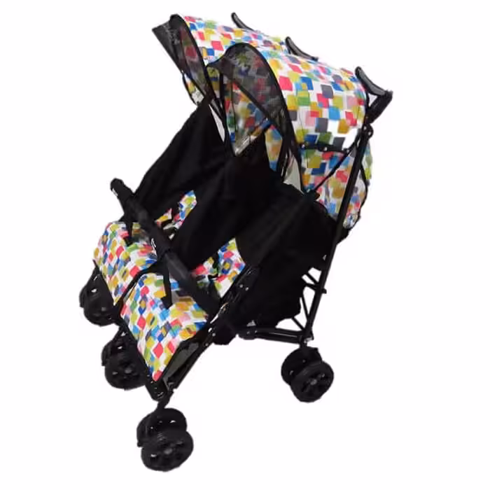 کالسکه دسته عصایی دوقلوي (کنار هم) دليجان مدل دیبا