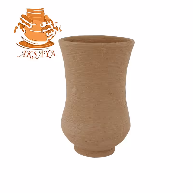 استکان سفالی خام مدل شاهی

