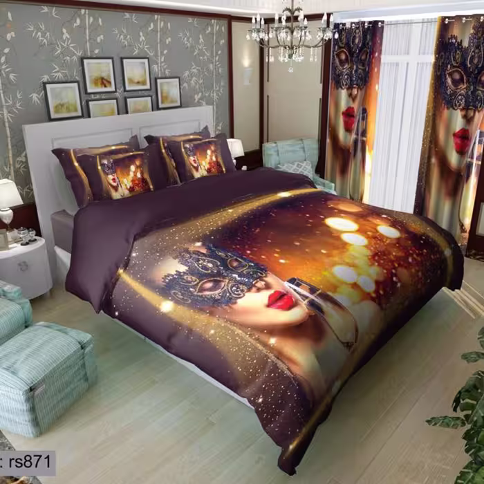 سرویس روتختی 1 نفره تنسل چاپی برندترک لند (Turk Land)  کد rs 871