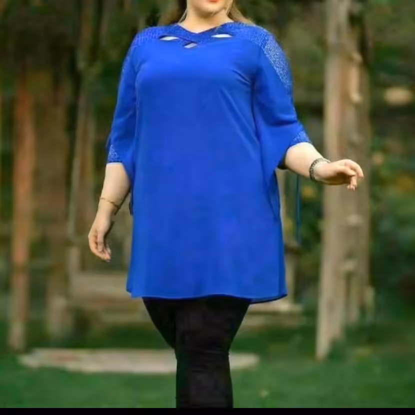 شومیز مجلسی زنانه سایز بزرگ...
آستین و یقه پولکی..
جنس تنه کرپ حریر درجه یک بدون بدن نما بودن...
کیفیت دوخت...
