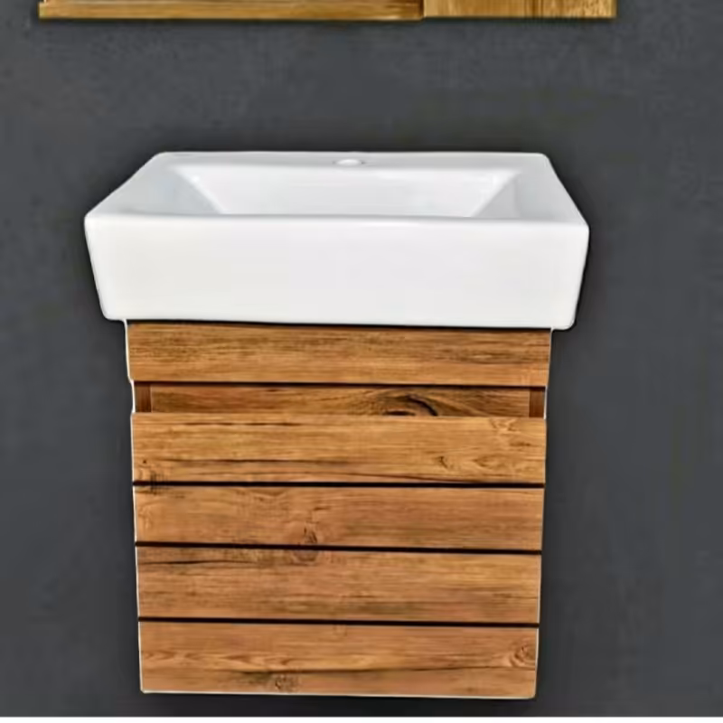روشویی کابینتی تمام پی وی سی با آیینه باکس (ارسال با باربری و پس کرایه به عهده ی مشتری