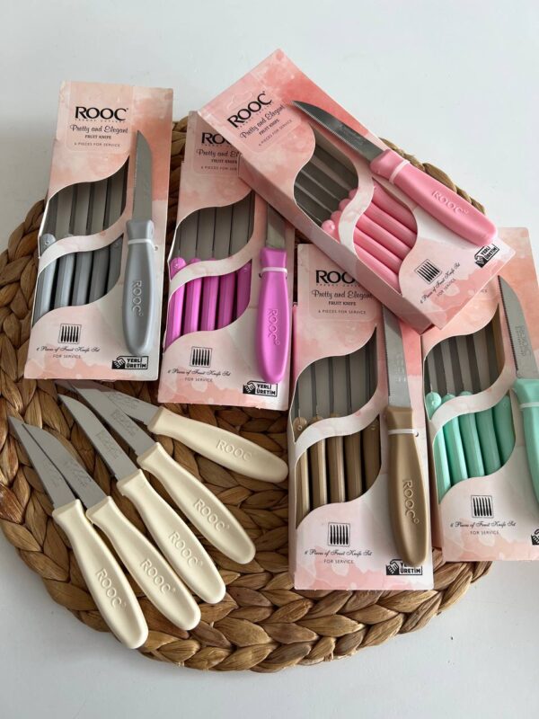 کارد میوه خوری اره ای 6 تایی طرح ترک