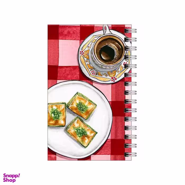 دفتر یادداشت 60 برگ To Do List طرح عصرونه چای و باقلوا کد 6441279