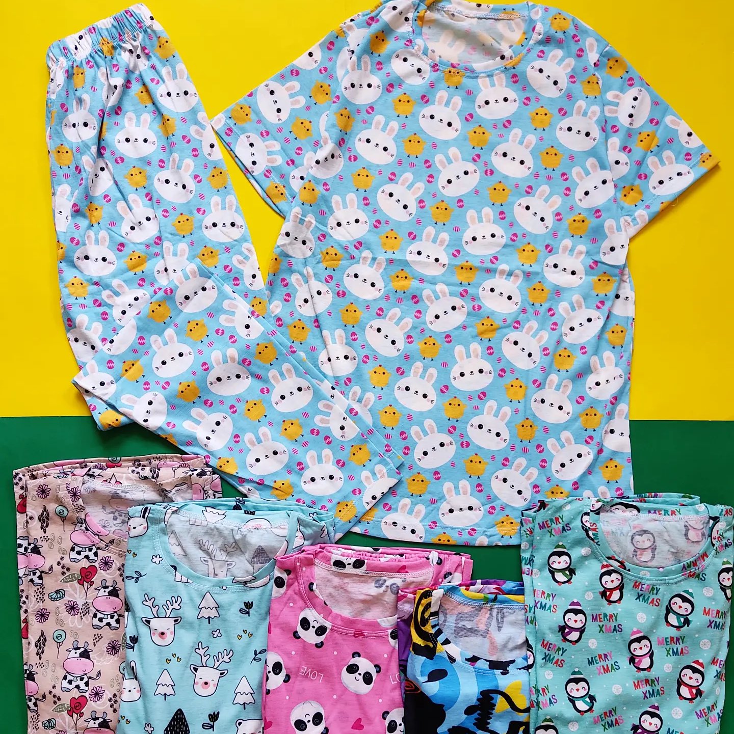 ست تیشرت و شلوار پنبه ای فانتزی