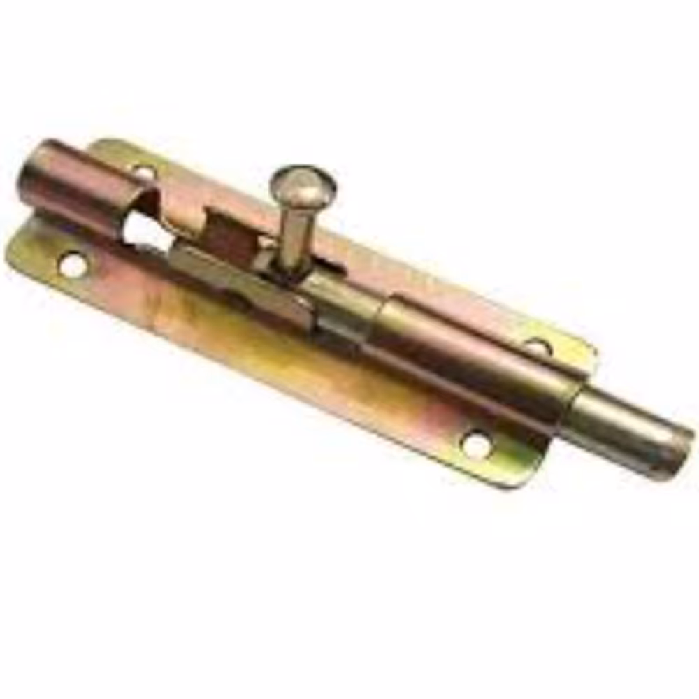 قفل کشویی سایز 12 سانتی متر زرد رنگ