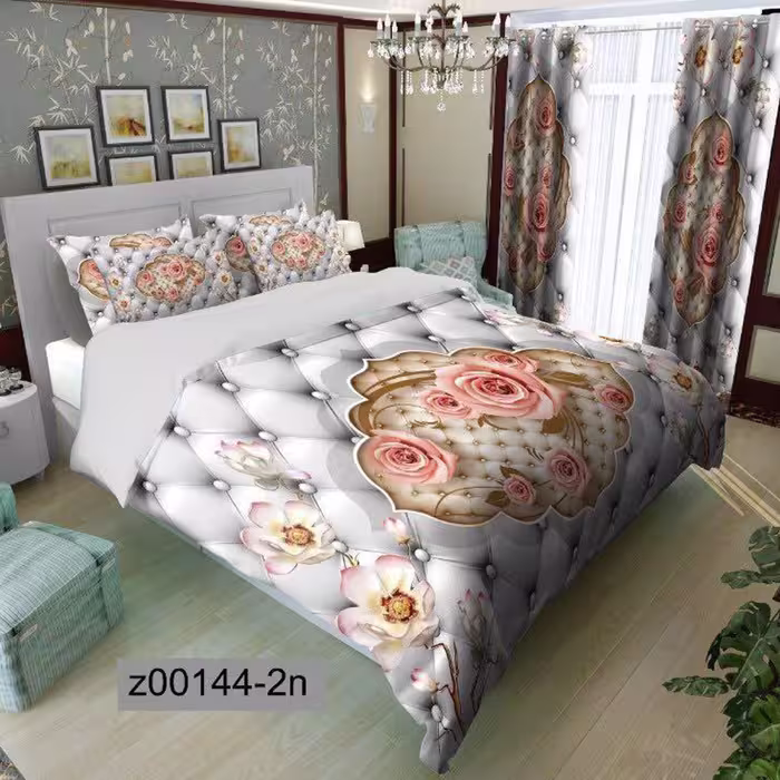 سرویس روتختی 2 نفره تنسل چاپی برندترک لند(Turk Land) z 144