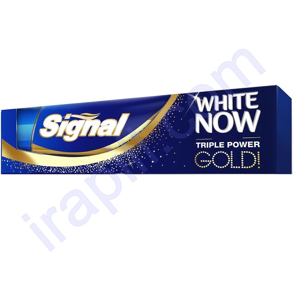 خمیر دندان سفید کننده سیگنال سری White Now مدل GOLD حجم 50 میلی لیتر