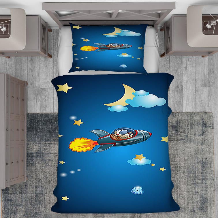 روتختی کودک طرح کارتونی فضانورد و فضاپیما PK-4556