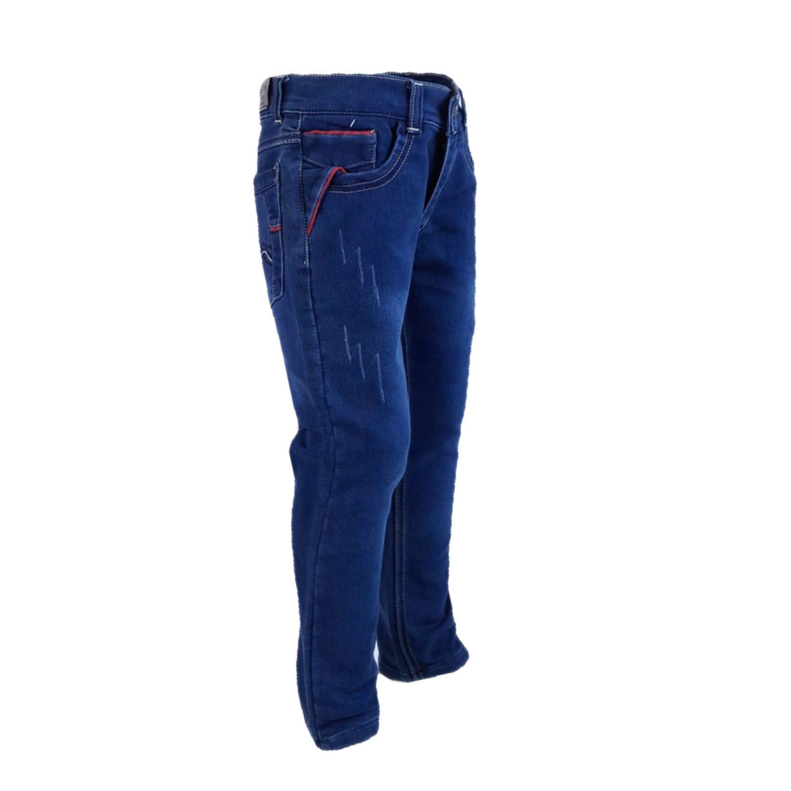 شلوار لی پسرانه لی حوله ایی رنگ آبی کاربنی