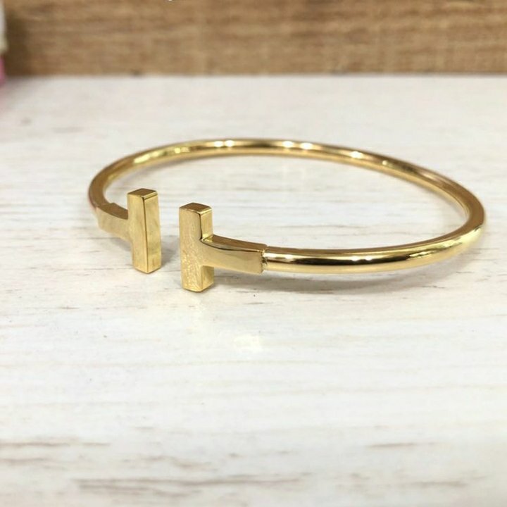 دستبند النگویی اسپرت استیل زنانه دخترانه