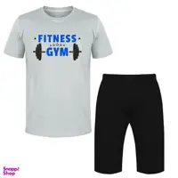 ست تیشرت و شلوارک مردانه مدل GYM کد L56 T