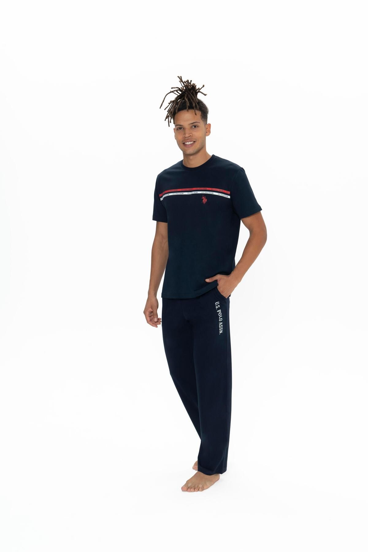 ست پیژامه چند رنگ مردانه مجموعه لباس خواب دریایی U.S. Polo Assn.