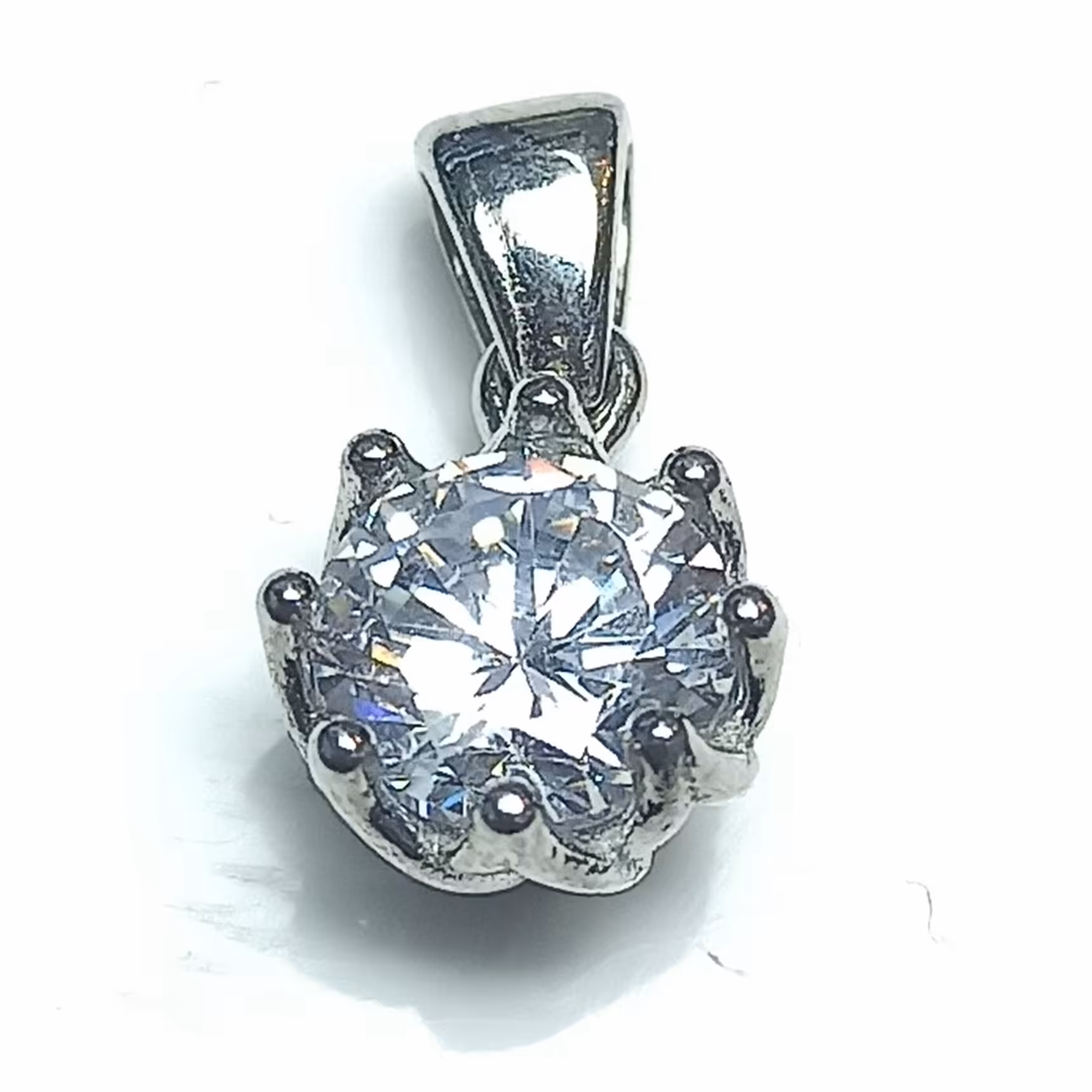 مدال نقره جواهری تک نگین مینیاطوری رادیوم