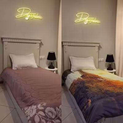 لحاف یک نفره طرح منظره ایفل