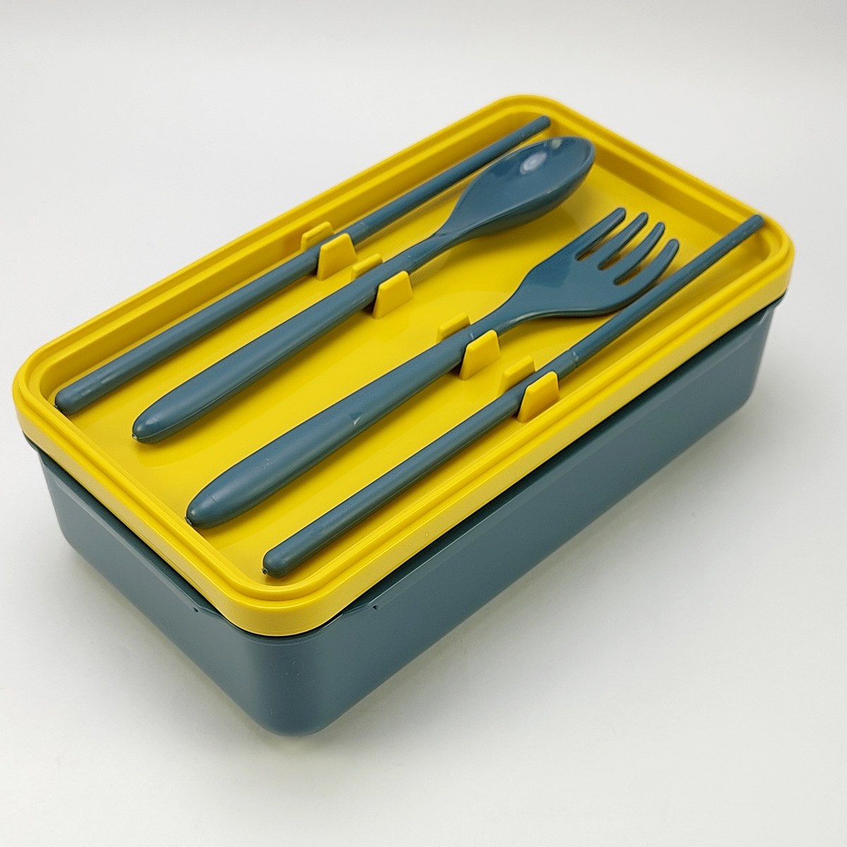 ظرف غذا کارمندی و مدرسه با چاپستیک، قاشق و چنگال