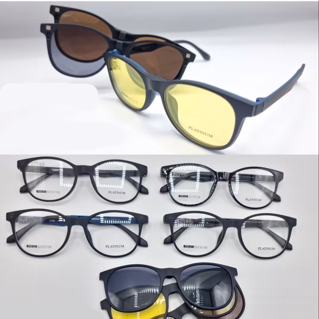 عینک طبی با 3 کاور افتابی کد 300