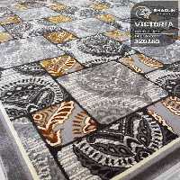 فرش مدرن شادلین قالیچه سایز 1.5 در 2.25 کد 320185  طوسی 320 شانه 1300 تراکم