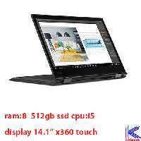 لپ تاپ لنوو استوک تبلت x1 yoga i7-8650u 8gb 256gb ssd intel hd