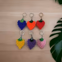 جاکلیدی بافتنی توت فرنگی