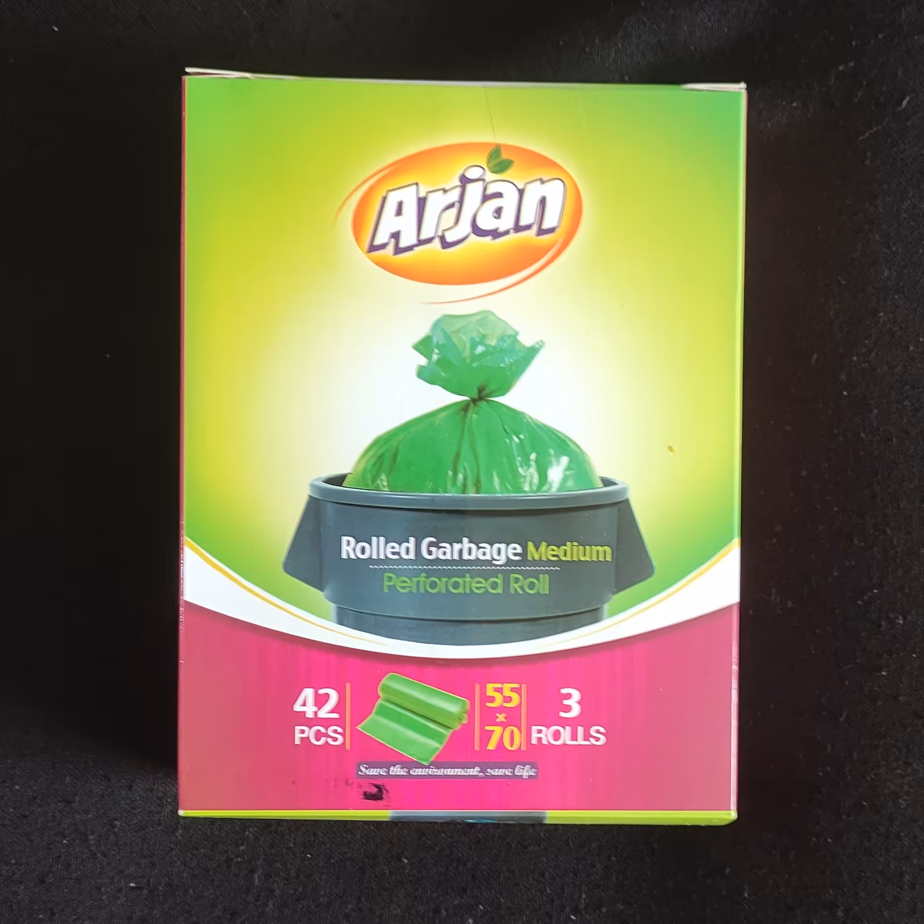 پک ( 20عددی) کیسه زباله رولی (3 رول) متوسط (77-55) دارای 42 کیسه