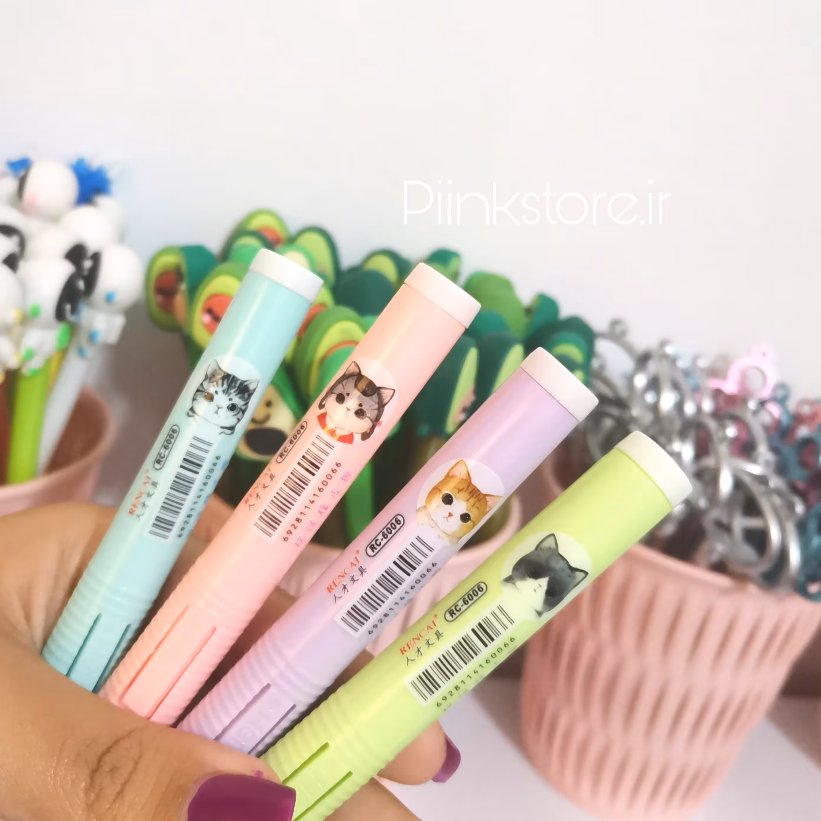 پاکن کاتری طرح گربه (پاکن فانتزی،لوازم تحریر  فانتزی) 