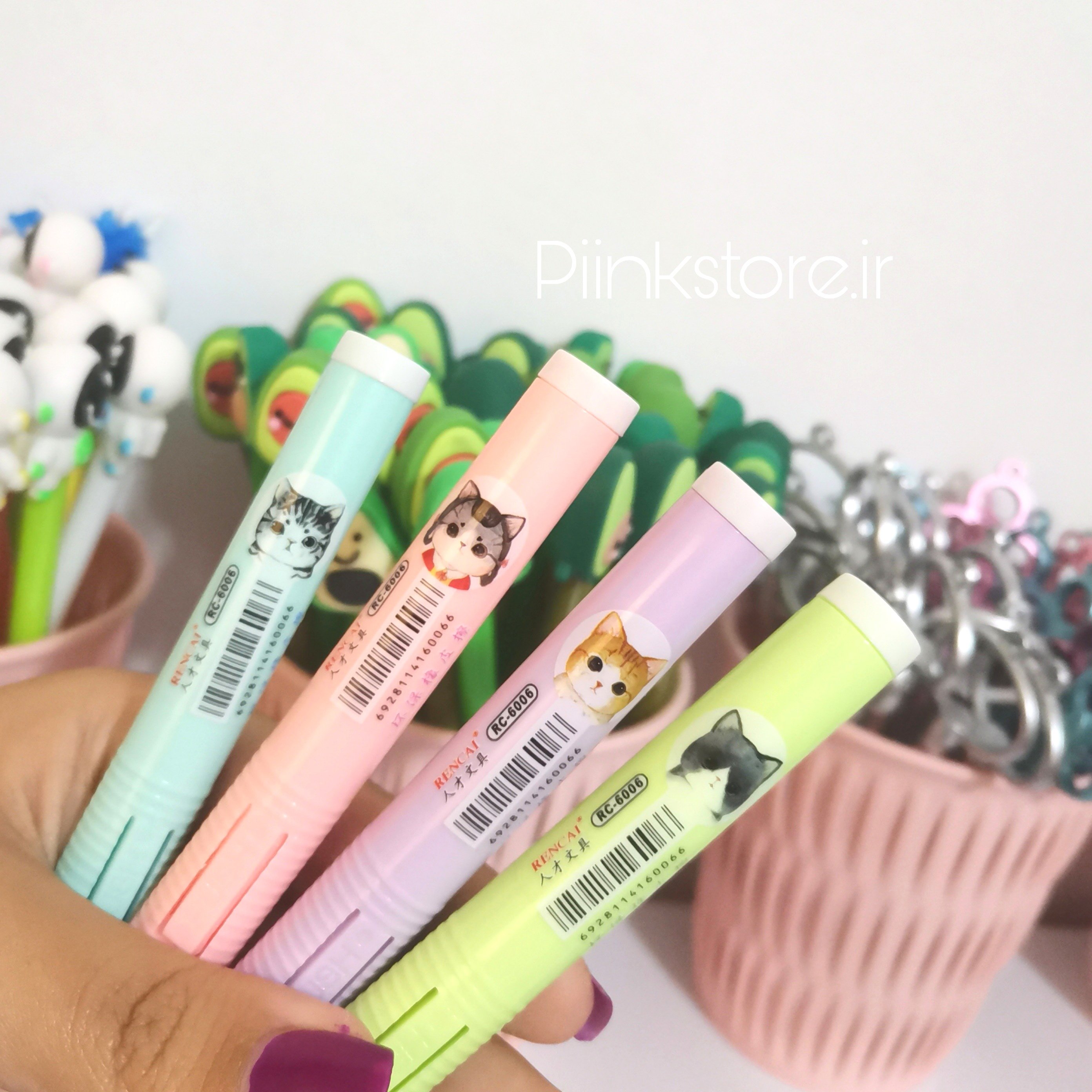 پاکن کاتری طرح گربه (پاکن فانتزی،لوازم تحریر  فانتزی) 