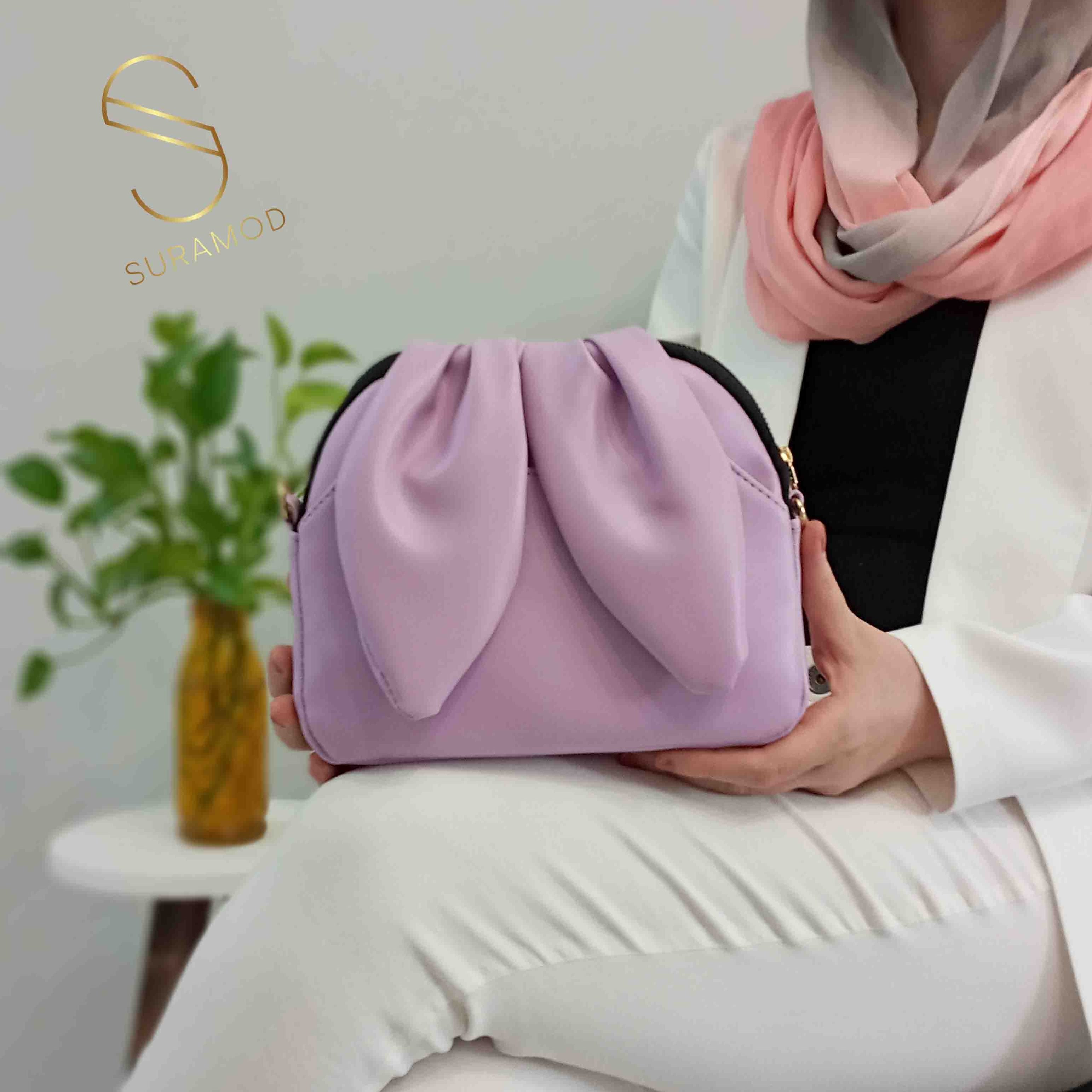 کیف دوشی زنانه و دخترانه خرگوشی مناسب استایلهای اسپرت و روزمره و کژوال و مجلسی