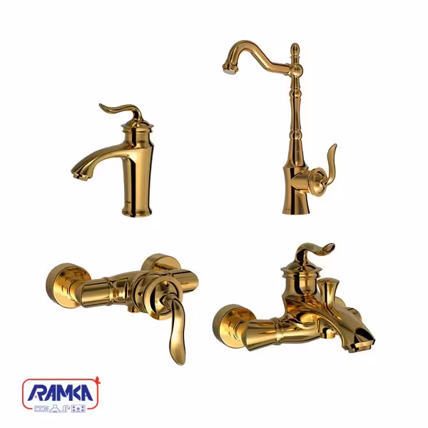 ست شیرالات شودر مدل لوکا طلایی