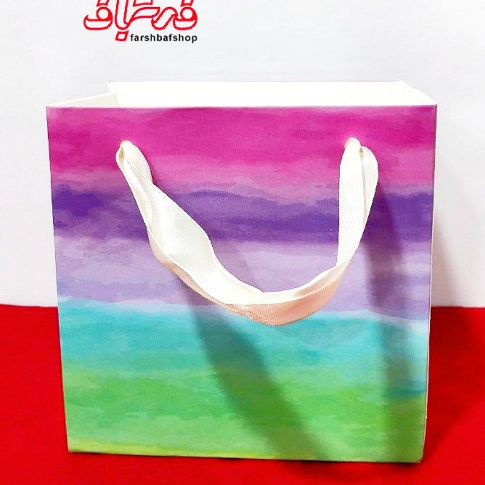 ساک دستی کوچک رنگین کمانی رنکهای پاستیلی