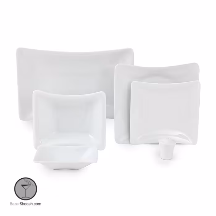 سرویس غذاخوری وینچی قدیم 29 پارچه 6 نفره سفید چینی زرین درجه یک