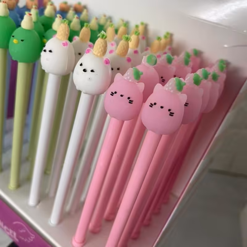 لوازم تحریر فامتزی روان نویس فانتزی طرح حیوانات میوه به سر یک عددی