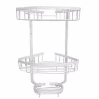 قفسه حمام سفید دو طبقه (ارسال رایگان)