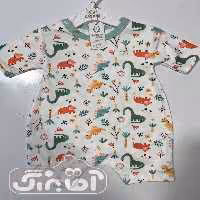 رامپر تمام چاپ کاراکو طرح دایناسور سفید