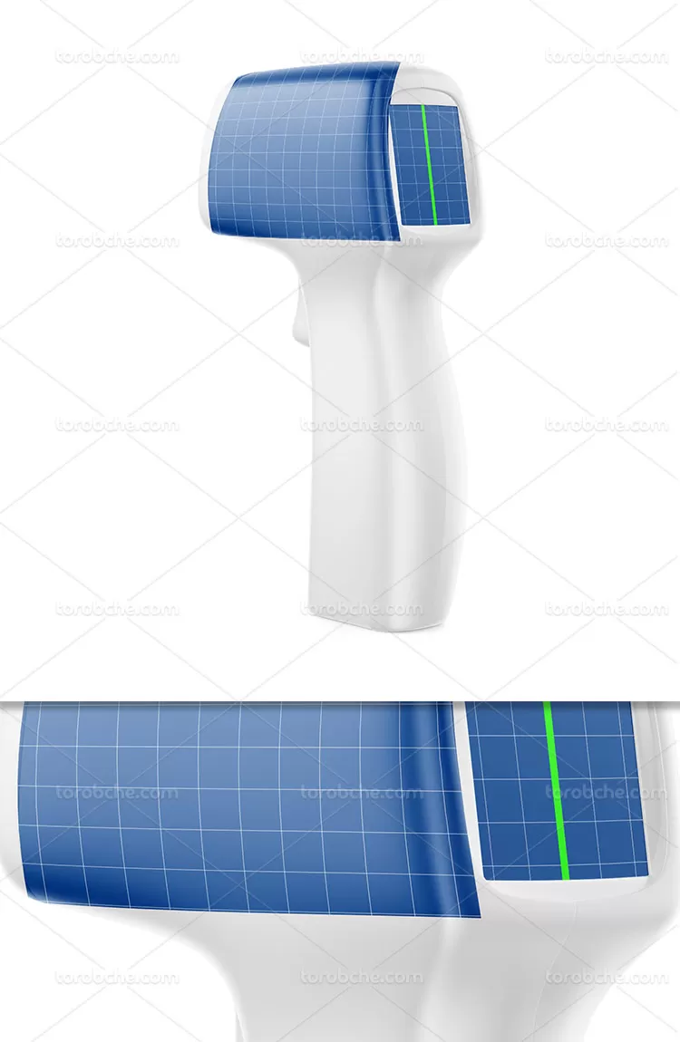 موکاپ تب سنج با کیفیت بالا | گرافیک با طعم تربچه